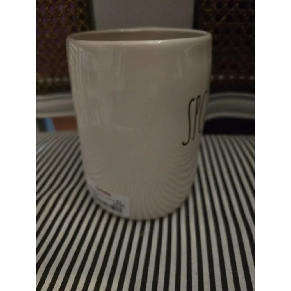 NWT Rae Dunn Halloween Spooky Skeleton Face Mug Double Sided